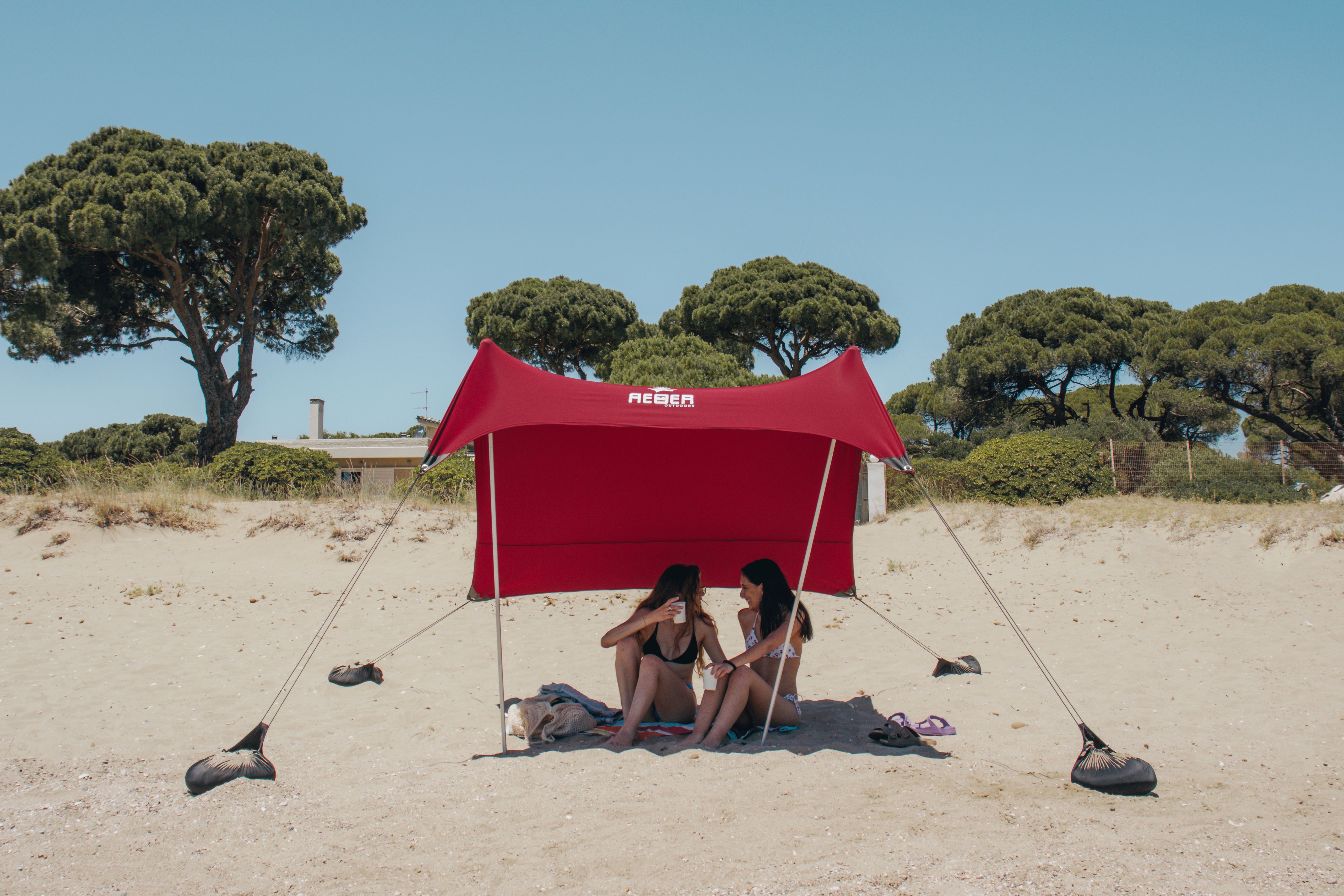AETHER EXPLORER 2X2 Limnos Burgundy Beach Tent – AETHER OUTDOORS